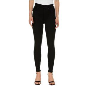 Denim Forum black the Lola high rise skinny jeans size 25